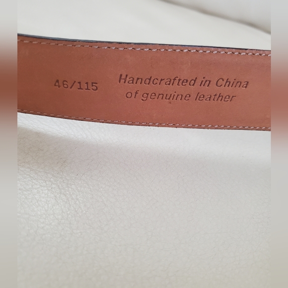 Brown Genuine Leather Men's Belt 46" - Picture 6 of 8